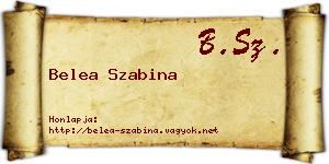 Belea Szabina névjegykártya